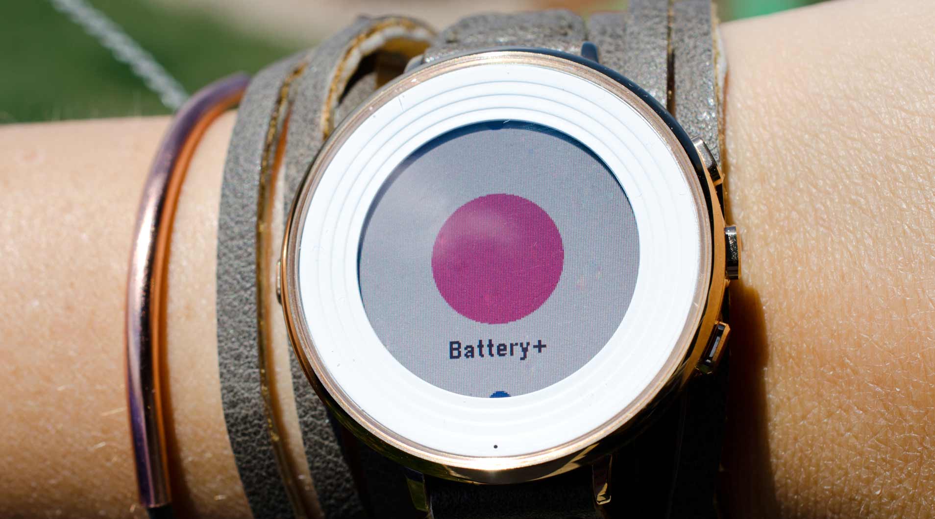 measure pebble time battery life with Battery+