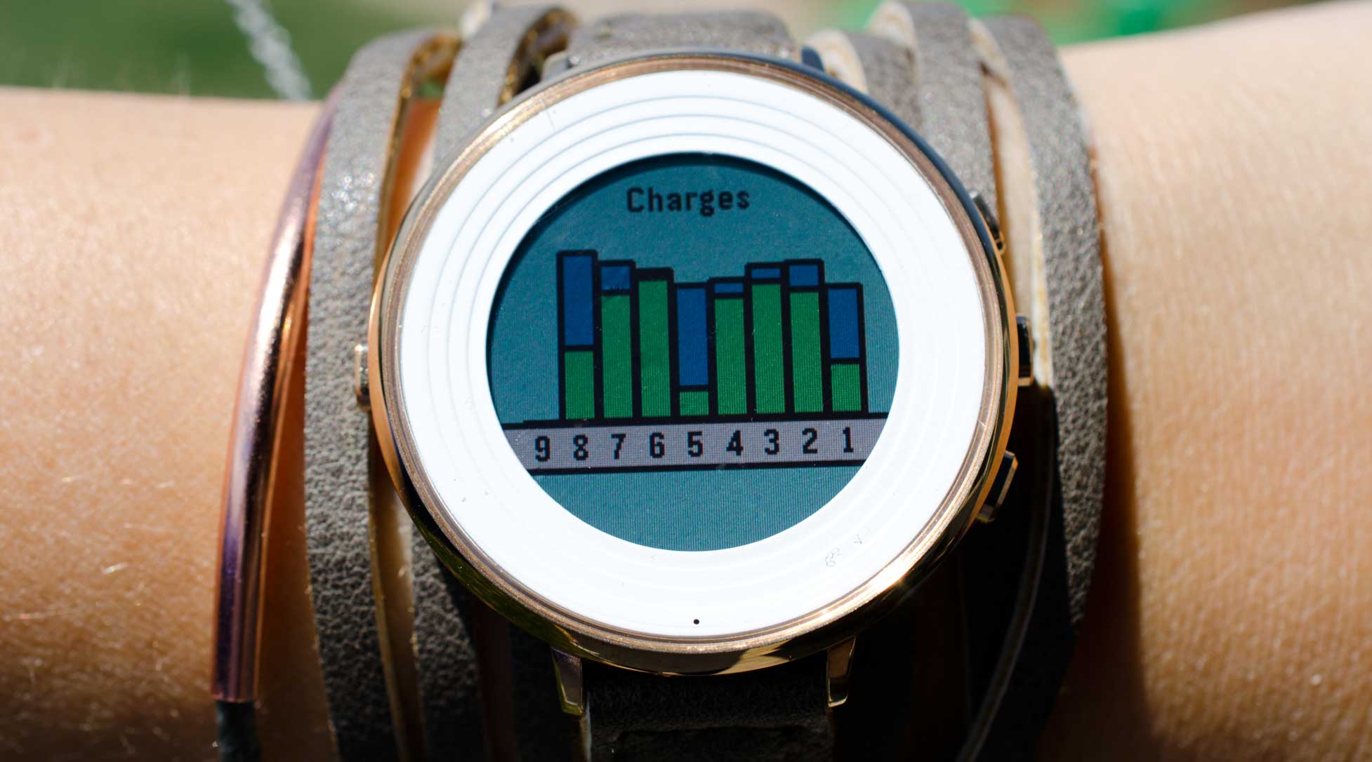 measure pebble time battery life with Battery+