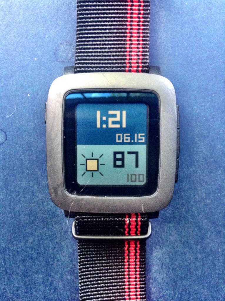 pebble watch time