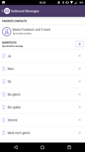 Messaging on Pebble Time - Awear Settings