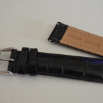 Black Croco Leather Band by Clockwork Synergy